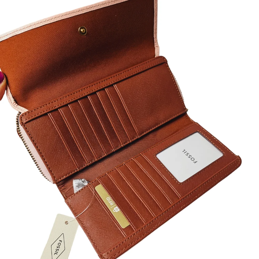 Fossil Jori Rennaisance Rose Flap Clutch RFID Wallet - Picture 3 of 7